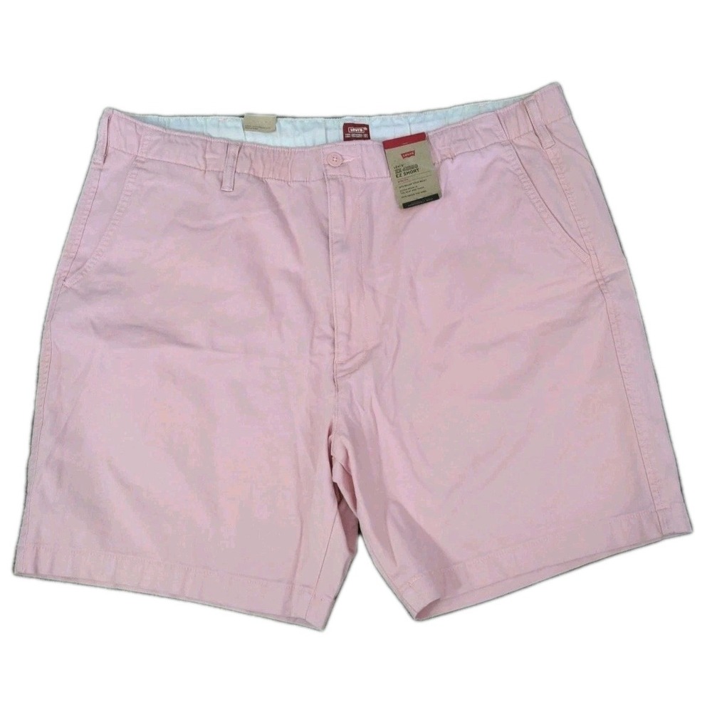 Levi's Shorts Pink Cotton‎ Chino Stretch Men's XXL Flat Front 2X Preppy Golf